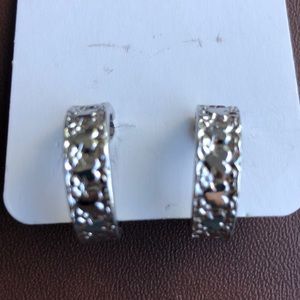 Silver clip earrings